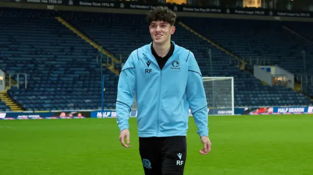 Blackburn midfielder Rory Finneran arrives at Ewood Park