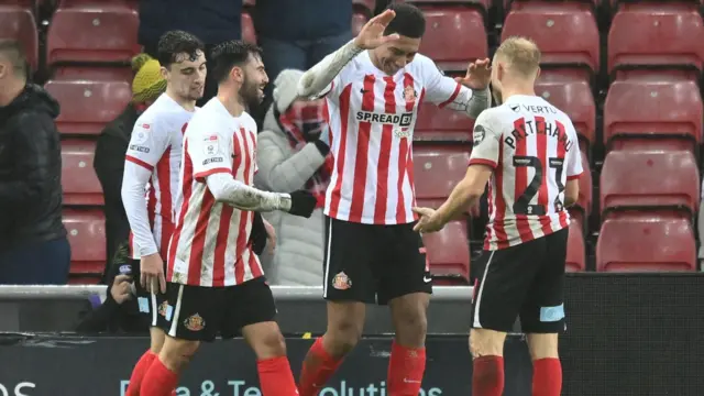 Sunderland celebrate scoring