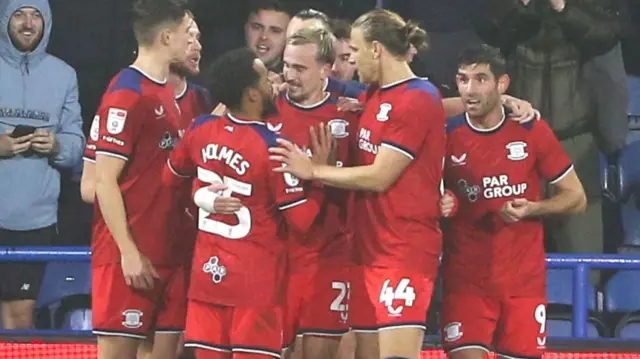 Preston celebrate scoring