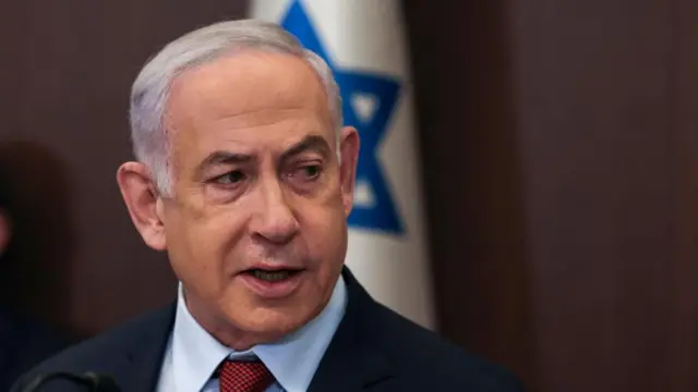 Israeli Prime Minister Benjamin Netanyahu attends the weekly cabinet meeting