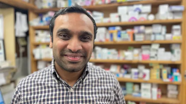 Hardik Desai, owner of Ticehurst Pharmacy