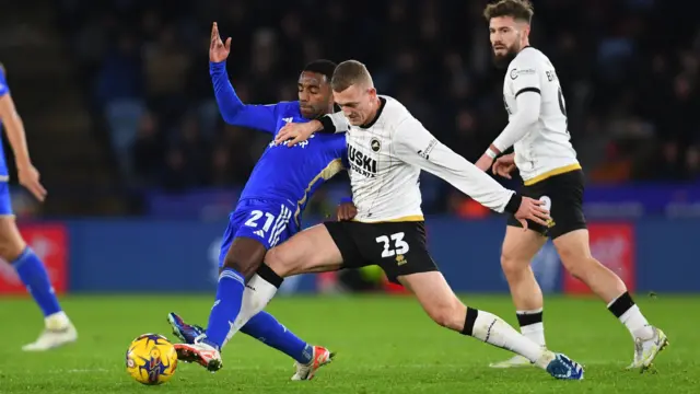 Leicester v Millwall match action