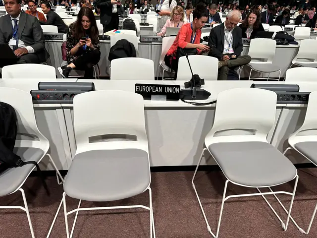 Empty seats at the European Union