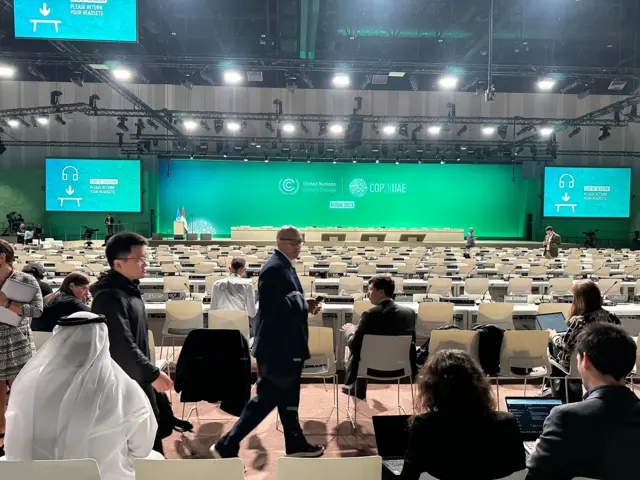 Plenary room at COP28