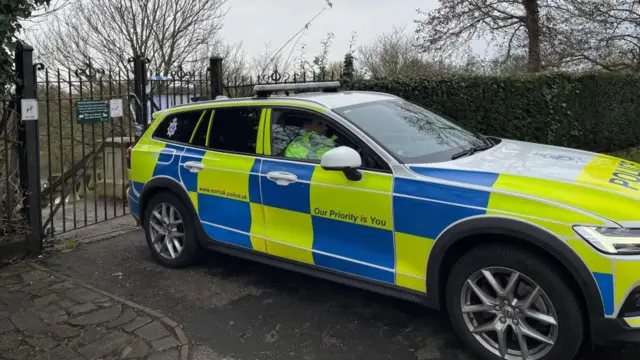 Police car by Wensum Park, Norwich