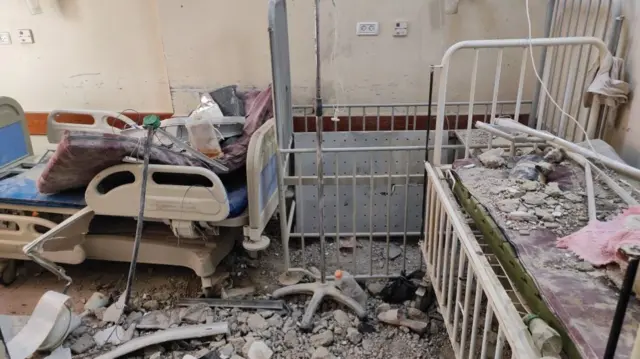 An interior view of destroyed infant intensive care unit of Kamal Adwan Hospital in Beit Lahia, Gaza on November 19, 2023.