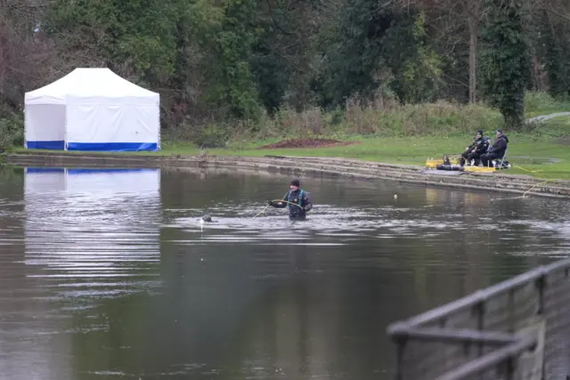 Teams wading into the water