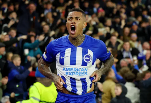 Brighton & Hove Albion's Igor Julio celebrates