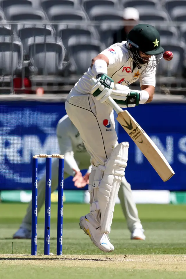 Pakistan batter Imam ul-Haq in action against Australia in Perth