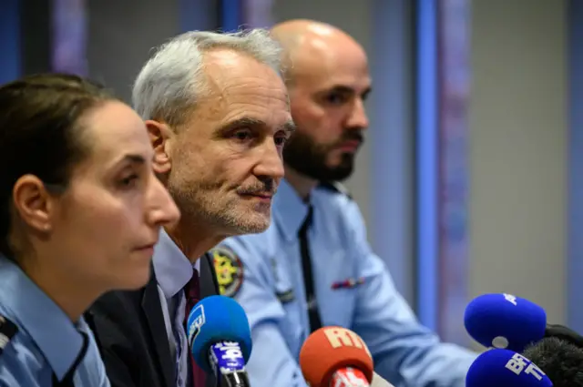 Public prosecutor Antoine Leroy in a press conference about Alex Batty