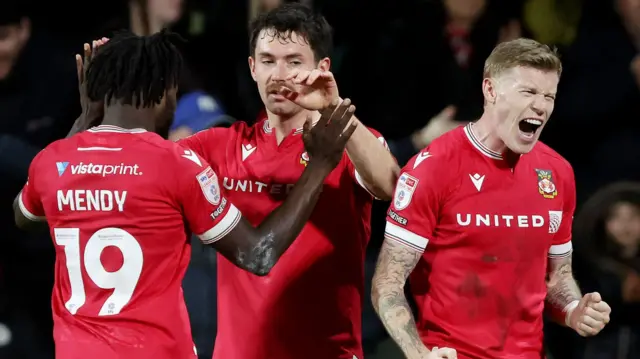 Wrexham players celebrate