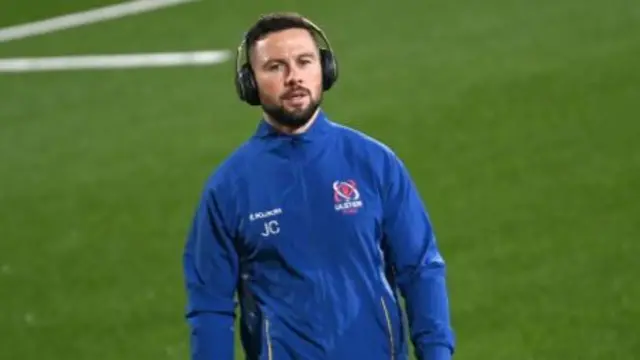 Ulster scrum-half John Cooney out on the pitch prior to the warm-up