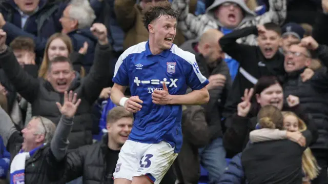 Nathan Broadhead celebrates scoring