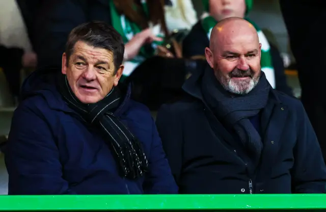 Scotland assistant John Carver and manager Steve Clarke