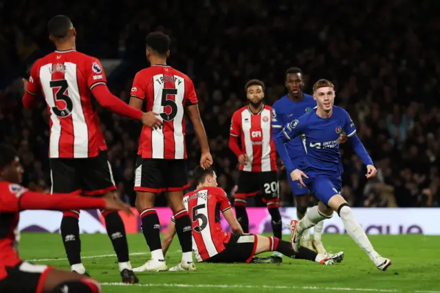 Cole Palmer of Chelsea celebrates