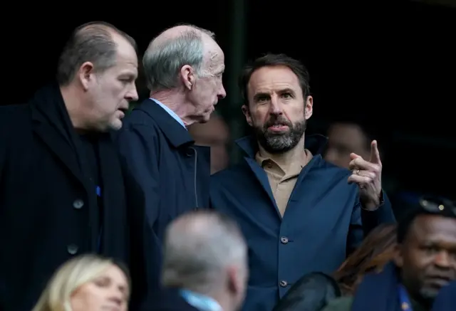 England manager Gareth Southgate in the stands ahead of the Premier League match at the Etihad Stadium,