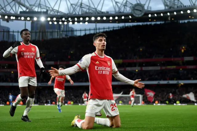 Kai Havertz of Arsenal celebrates