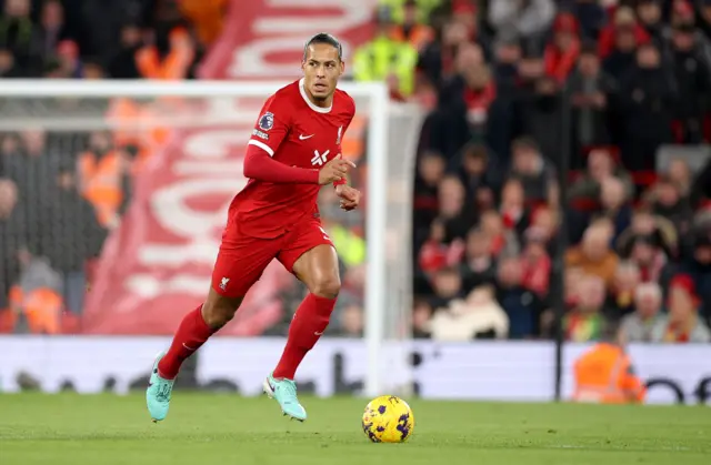 Virgil van Dijk of Liverpool in action