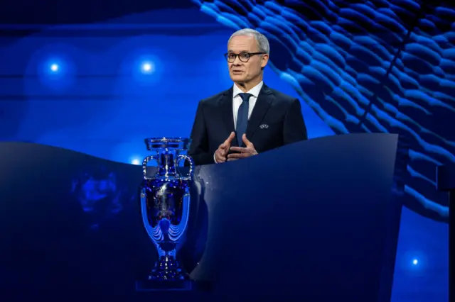 Giorgio Marchetti at the Champions League draw