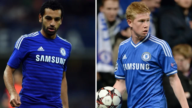 Mohamed Salah and Kevin De Bryune when they played for Chelsea