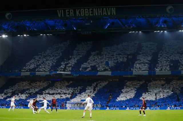 FC Copehagen play Manchester City at Parken Stadium