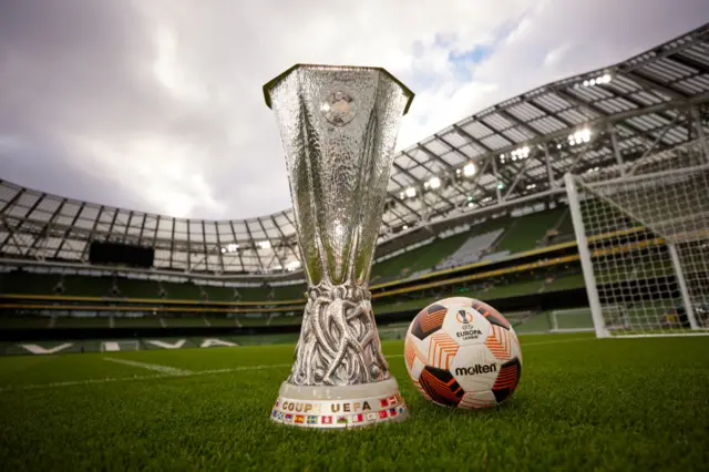 Europa League trophy at Aviva Stadium