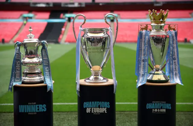 FA Cup (left), Champions League (centre), Champions League (right)