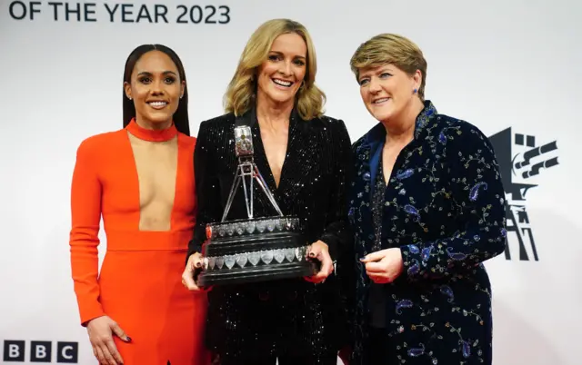 Alex Scott, Gabby Logan and Clare Balding