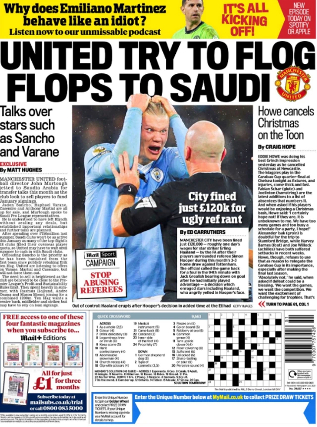 Mail back page