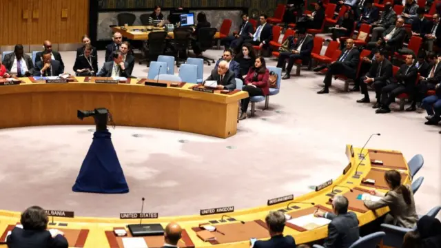 Palestinian Ambassador to the United Nations Riyad Mansour speaks during a United Nations Security Council meeting on Gaza at UN headquarters in New York on December 8, 2023. The United States vetoed a UN Security Council resolution that would have called for an immediate ceasefire in the intense fighting between Israel and Hamas in Gaza. The United States' deputy representative at the UN, Robert Wood, said the resolution was "divorced from reality" and "would have not moved the needle forward on the ground." (Photo by Charly TRIBALLEAU / AFP) (Photo by CHARLY TRIBALLEAU/AFP via Getty Images)