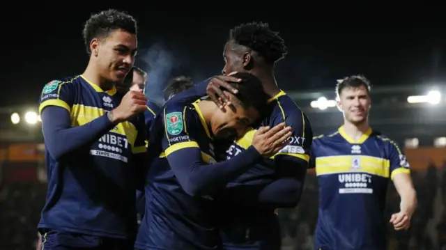 Middlesbrough players celebrate