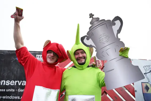 Fans at Alfreton v Walsall FA Cup game