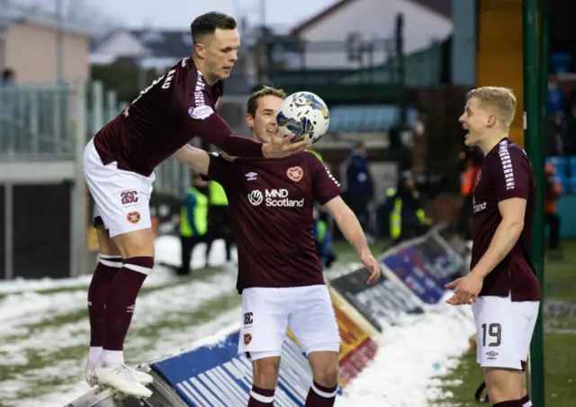 Hearts celebrate