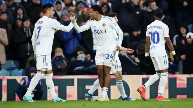 Leeds celebrate scoring