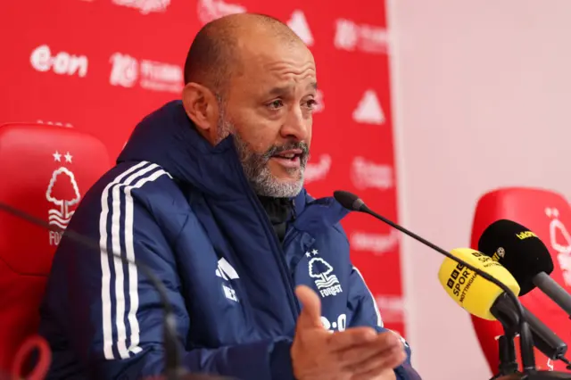 Nottingham Forest head coach Nuno Espirito Santo