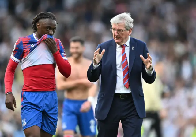 Eberechi Eze and Crystal Palace boss Roy Hodgson