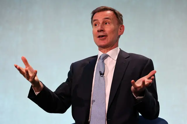 Chancellor of the Exchequer Jeremy Hunt speaks during a session at the Resolution Foundation Economy 2030 conference in London on 4 December 2023