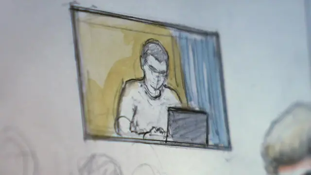 Court sketch of Boy Y at Brianna Ghey trial in Manchester Crown Court