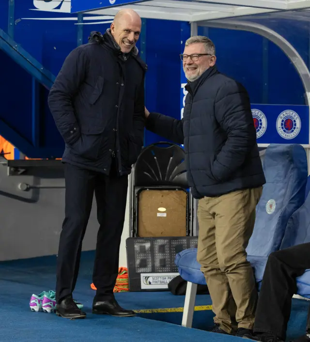 Rangers manager Philippe Clement and St Johnstone manager Craig Levein