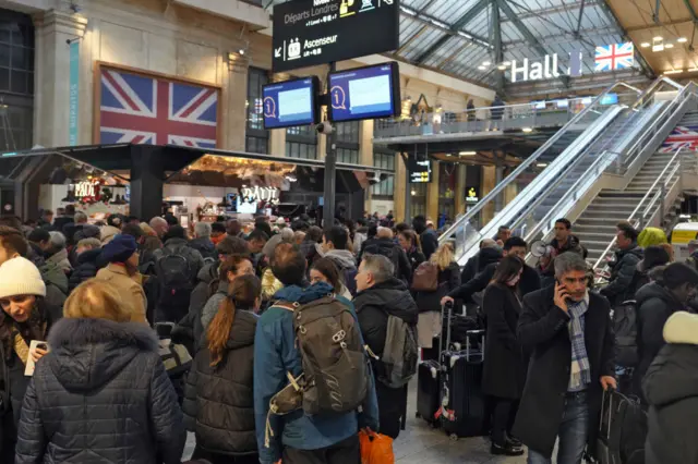 The Gare du Nord railway station in Paris