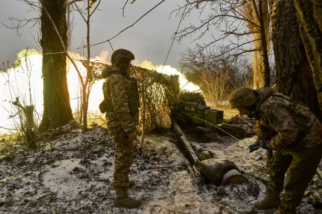 A picture from Avdiivka, on the front line in eastern Ukraine, taken on 7 December