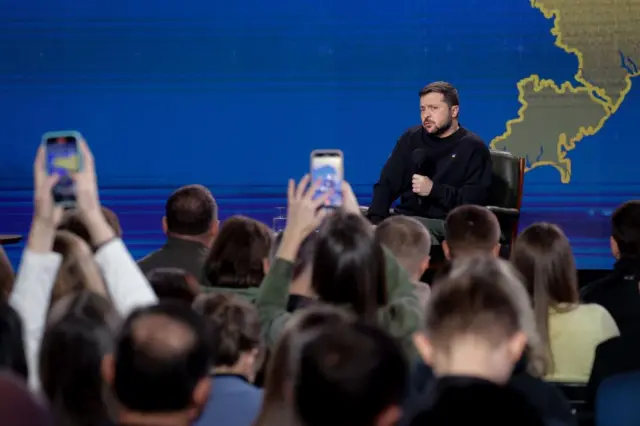 President Zelensky gave an end-of-year news conference on Tuesday