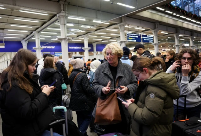 Passengers at St Pancras