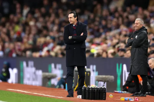 Unai Emery on the touchline