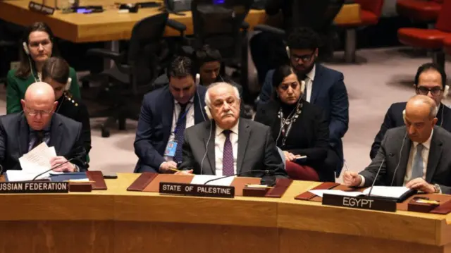 Palestinian Ambassador to the UN, Riyad Mansour. Mansour