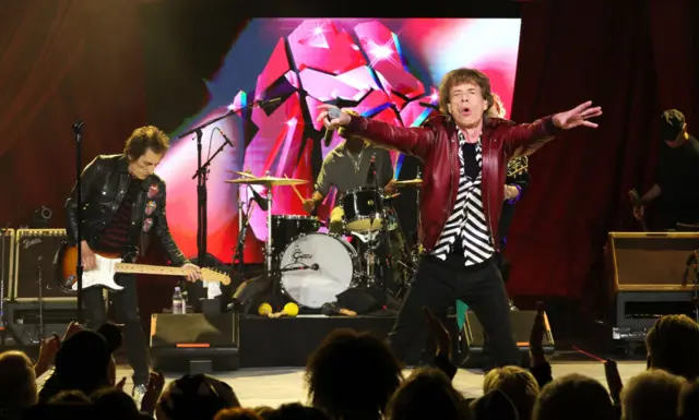 The Stones performing on stage in October