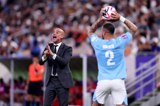 Pep Guardiola and Kyle Walker