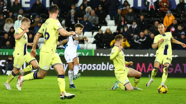 Jamie Paterson scores the winner for Swansea