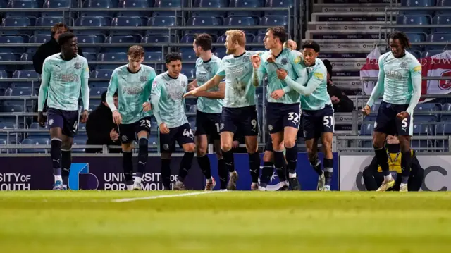 Fleetwood celebrate a goal