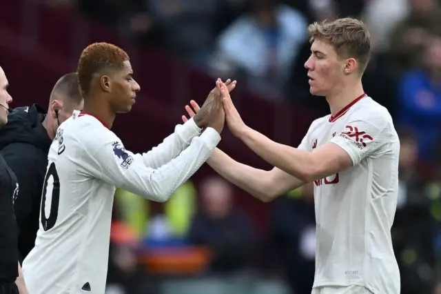 Marcus Rashford and Rasmus Hojlund